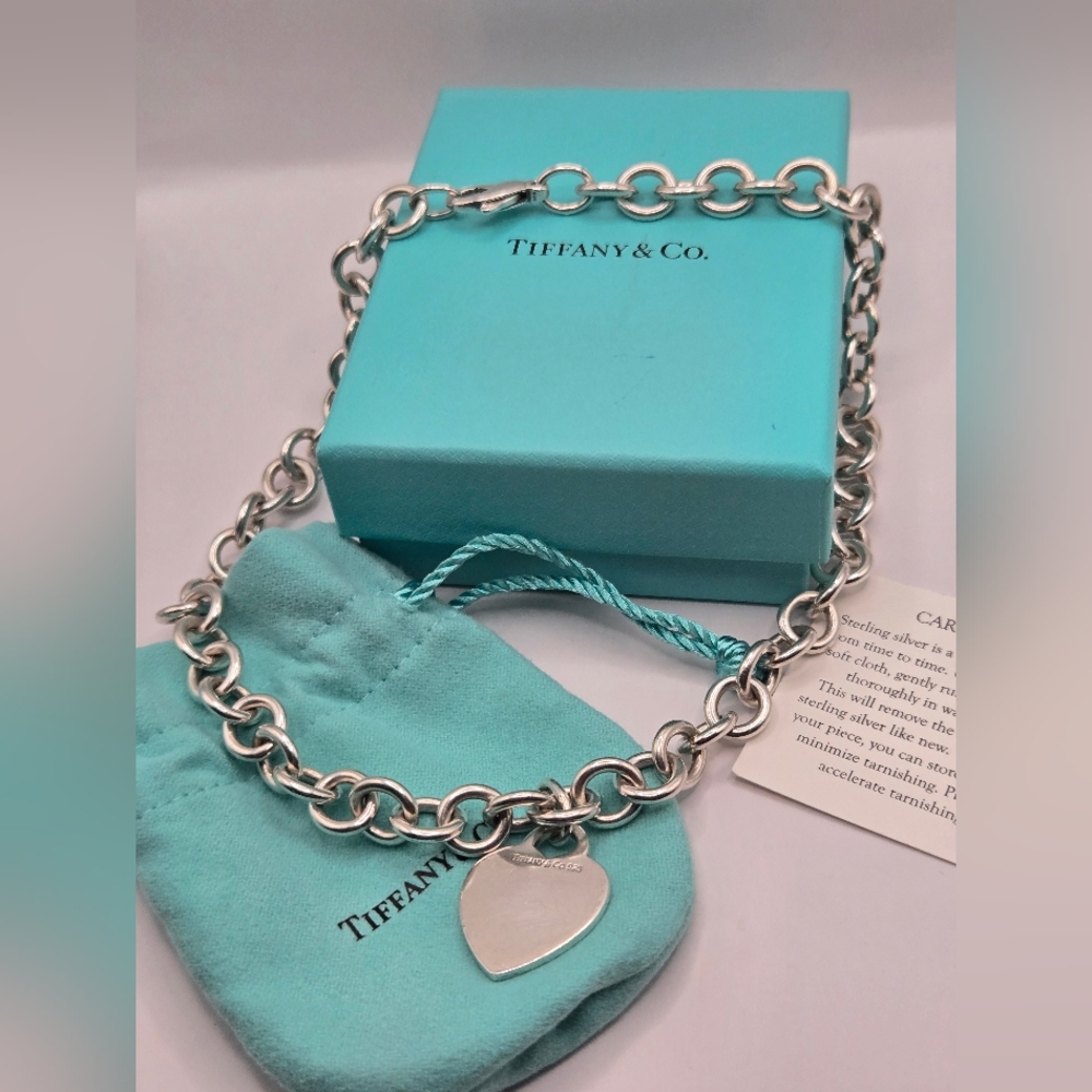 Tiffany & Co. Sterling Silver Heart Necklace - Picture 3 of 11